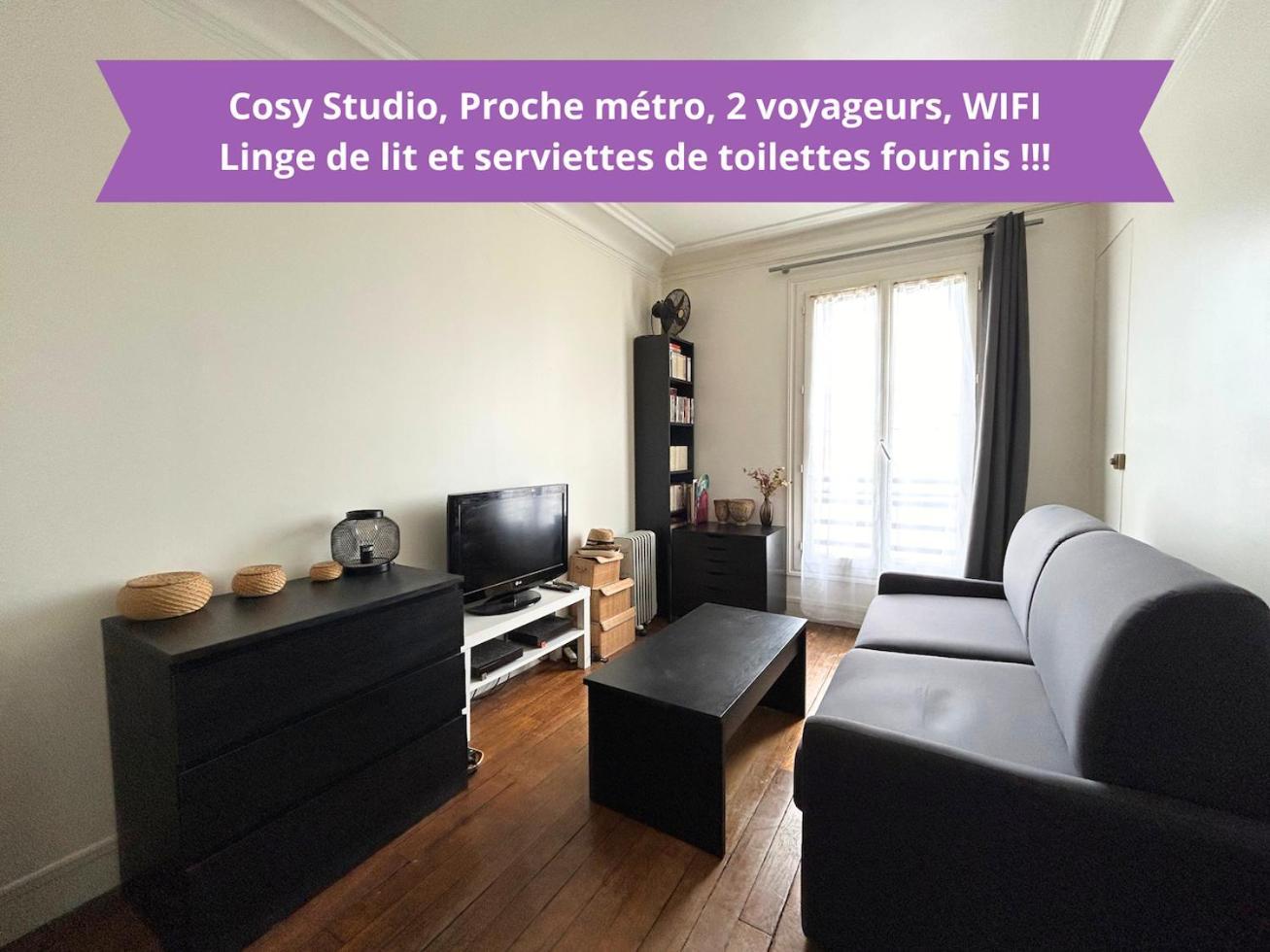 Cosy Studio - Proche Metro - 2 Voyageurs Apartment ลูวาลัวเปแรต์ ภายนอก รูปภาพ